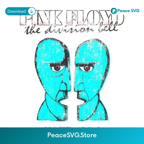 Pink Floyd The Division Bell Tour 1994 Blue Face Vintage Rock Art PNG