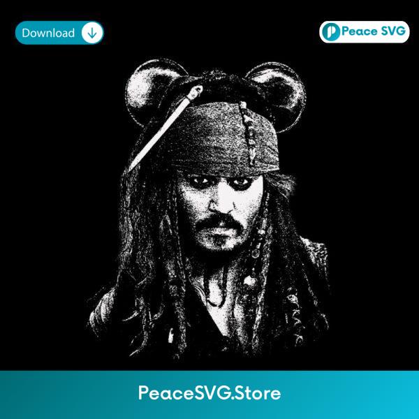 Pirate Captain Mouse Ears Oversized Jack Sparrow Inspired Disney PNG