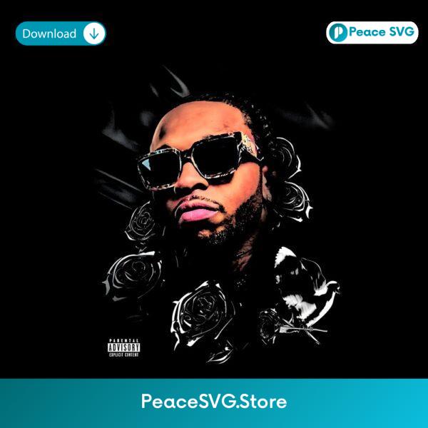 Pop Smoke Rose Thorns Rap Legend Memorial PNG