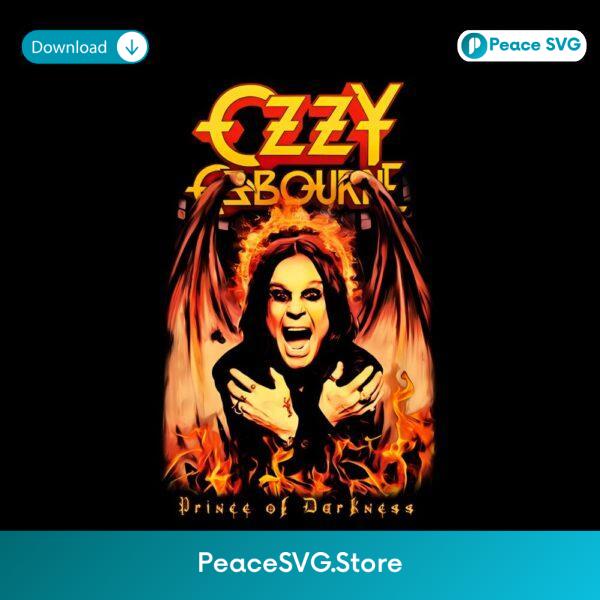 Prince Of Darkness Ozzy Fiery Demon Wings Gothic Halloween PNG