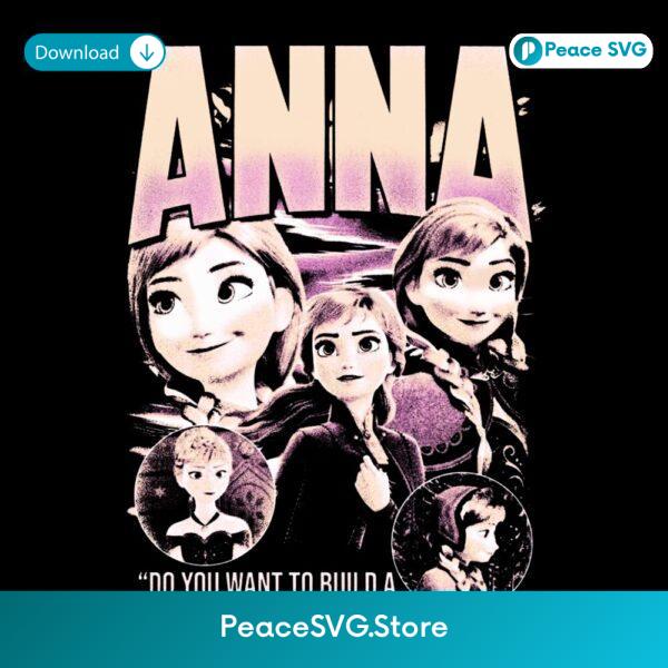 Retro Frozen Anna Sister Disney Princess PNG