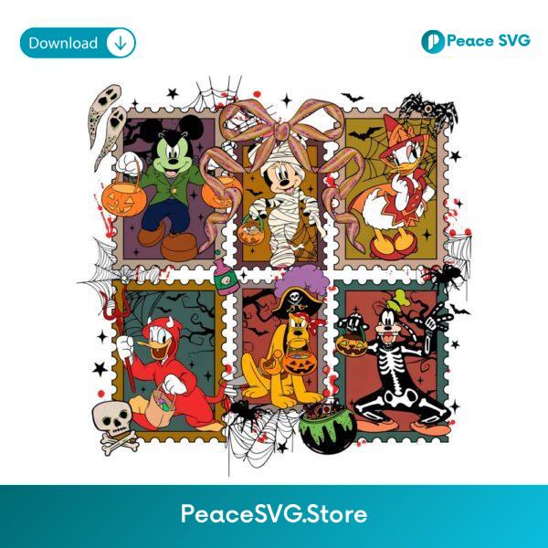 Retro Halloween Cartoon Friends Spooky Character PNG
