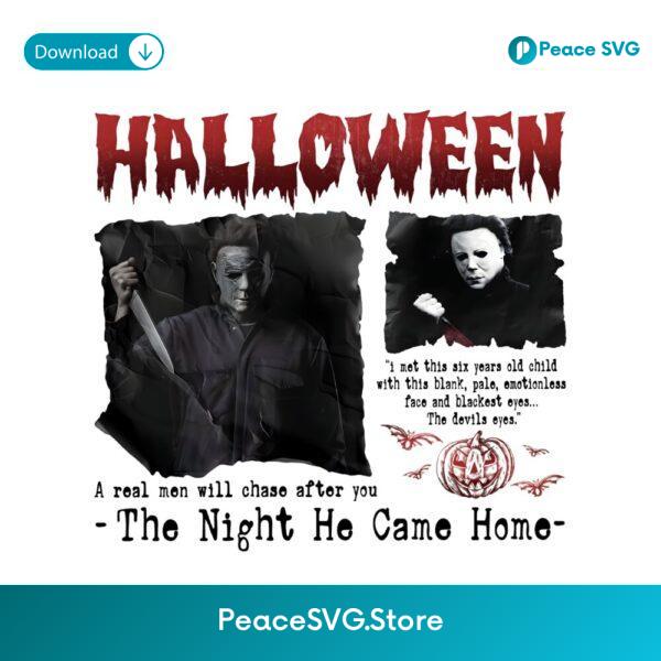 Retro Halloween Michael Myers Horror Character Sublimation Scary Movie PNG