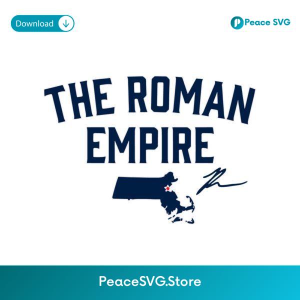 Roman Anthony The Roman Empire Boston Baseball State Map SVG