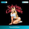 Sabrina Carpenter Blonde Retro Pinup Style Red Text Aesthetic PNG