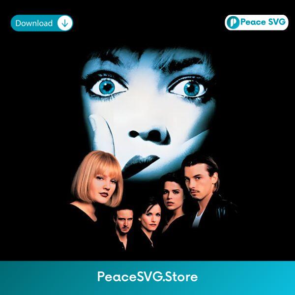 Scream Movie Poster Face And Cast Vintage PNG