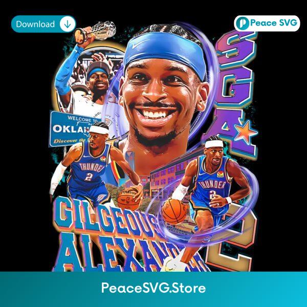 Shai Gilgeous Alexander Oklahoma City Thunder Basketball Legend PNG