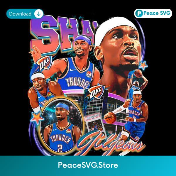 Shai Gilgeous Alexander Oklahoma City Thunder Basketball Star PNG
