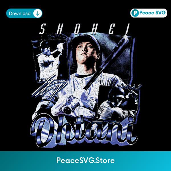 Shohei Ohtani Los Angeles Baseball Grunge Graphic PNG