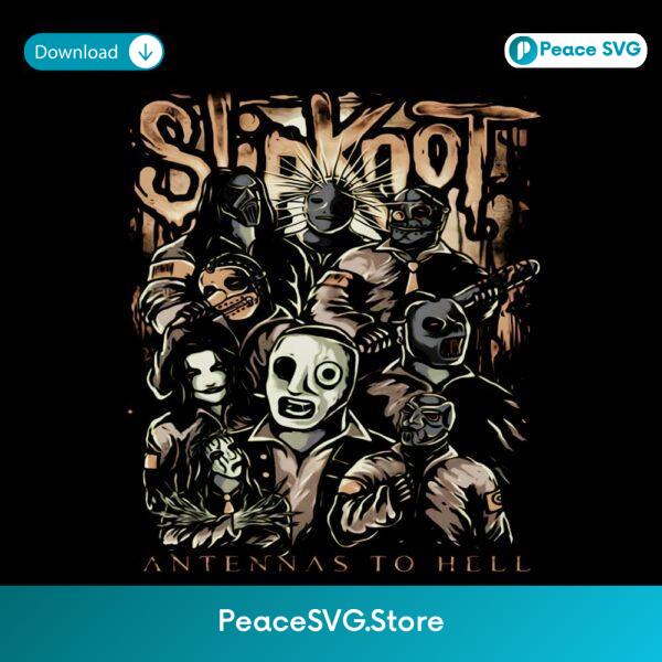 Slipknot Antennas To Hell Horror Masked Band Portrait Music Graphic PNG
