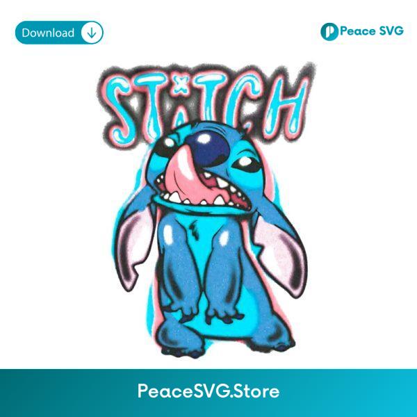 Stitch Airbrushed Cartoon Graphic PNG