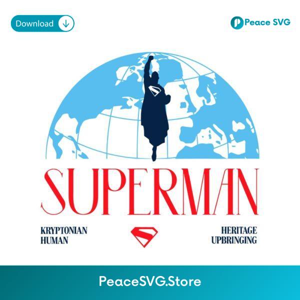 Superman Kryptonian Human Heritage Upbringing Logo SVG
