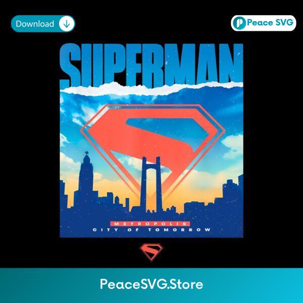 Superman Metropolis City Of Tomorrow Ripped Poster PNG