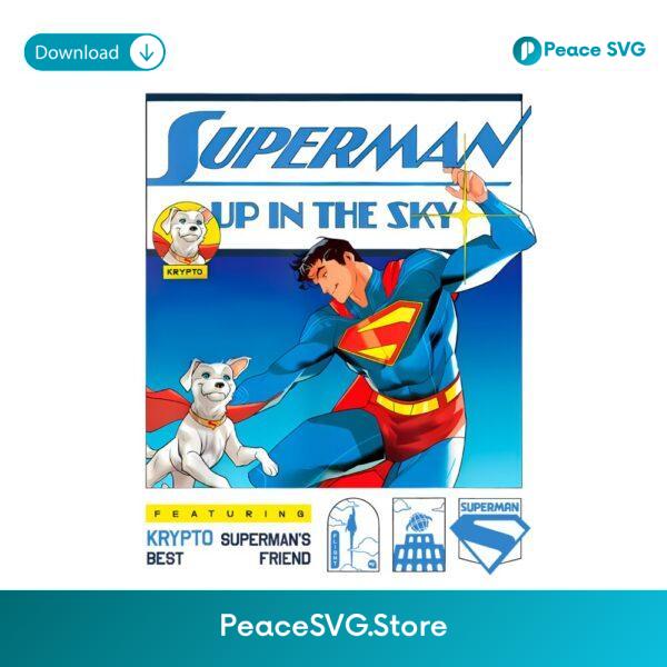 Superman Up In The Sky Poster Krypto The Superdog PNG