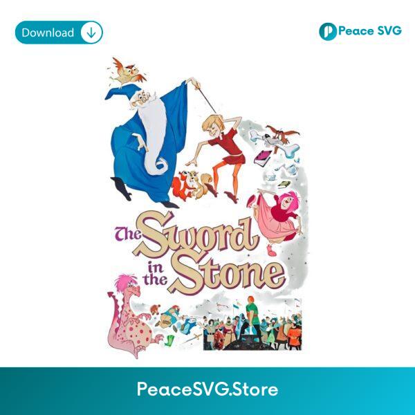 The Sword In The Stone Arthur Merlin Cartoon PNG