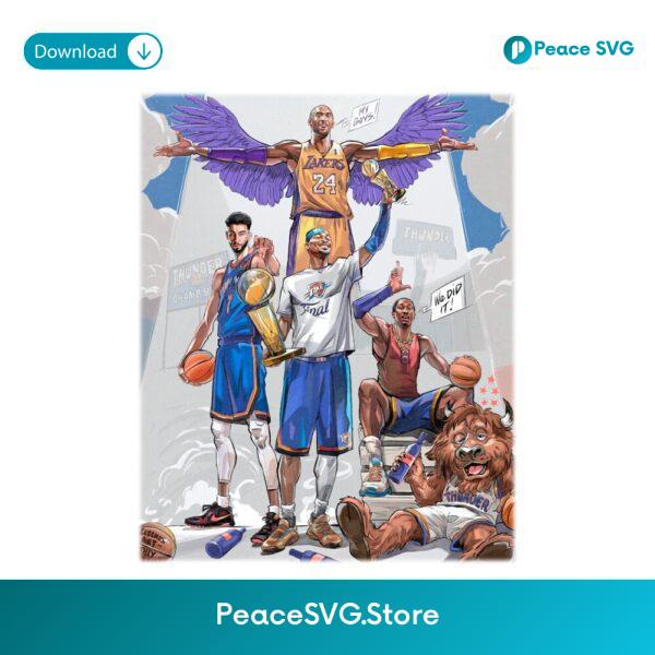 Thunder Nba Finals Celebration Art We Did It Kobe Bryant PNG