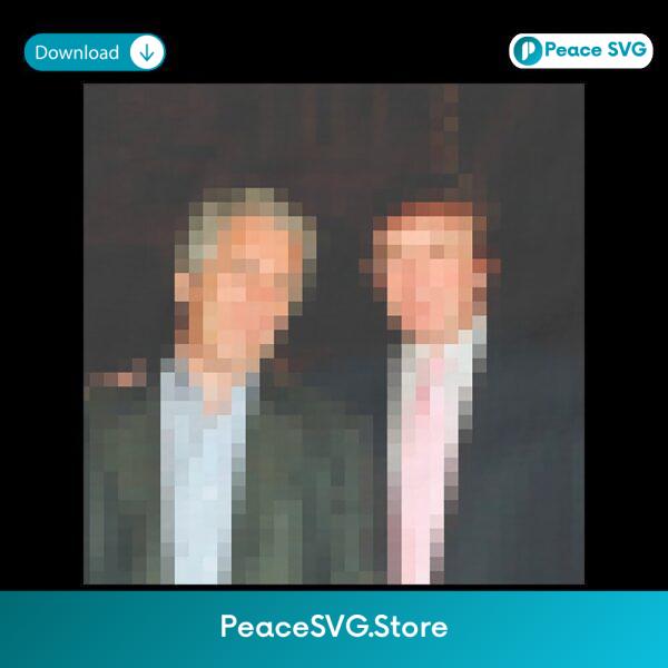 Trump Epstein Blurred Photo Parody Graphic Controversial Political PNG