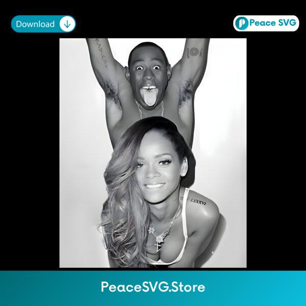 Tyler The Creator And Rihanna Black And White Fan PNG
