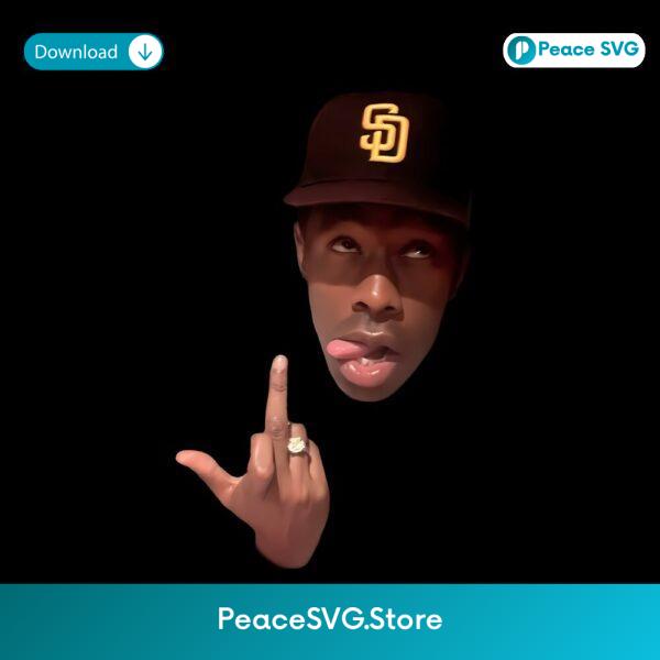 Tyler The Creator Middle Finger Meme Face PNG