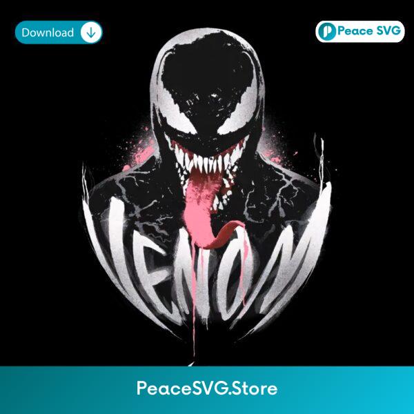 Venom Tongue Out Grunge Marvel Antihero PNG