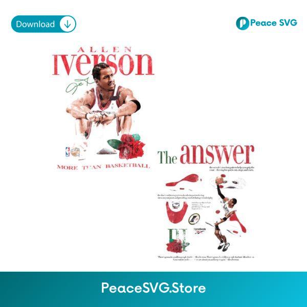 Vintage Allen Iverson The Answer More Than Basketball PNG